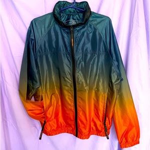 American Eagle Ombré RipStop Performance Outerwear Windbreaker Hoodie | Size M